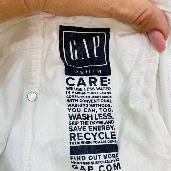 GAP Vintage Flare High Rise Jeans - White Size 10R/30 - Picture 8 of 12